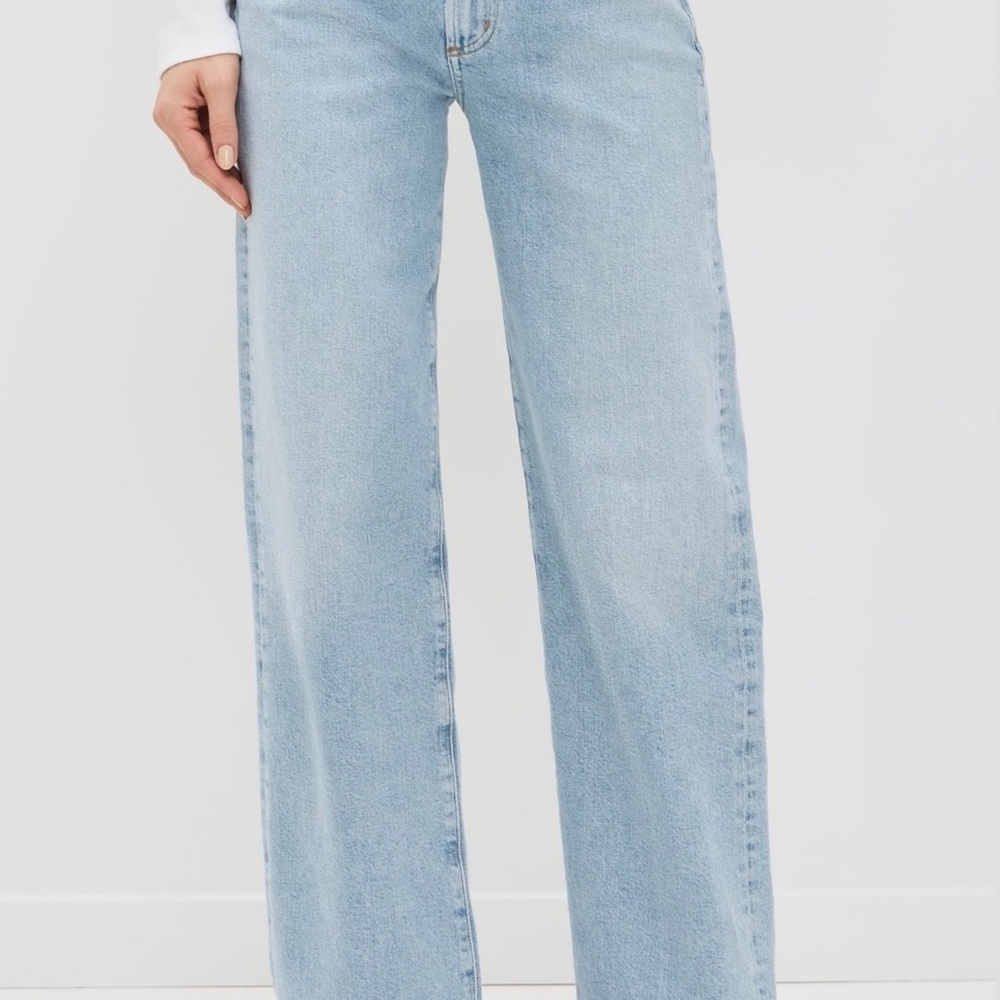 Agolde Harper Jeans Mid Rise Relaxed Straight in Beam